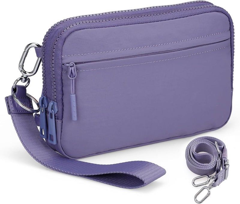 VONAL Store Wristlet Wallets for Women, RFID Wristlet Purse Built in Wallet, Small Nylon Crossbody Bags, Credit Card Holder - Image 1